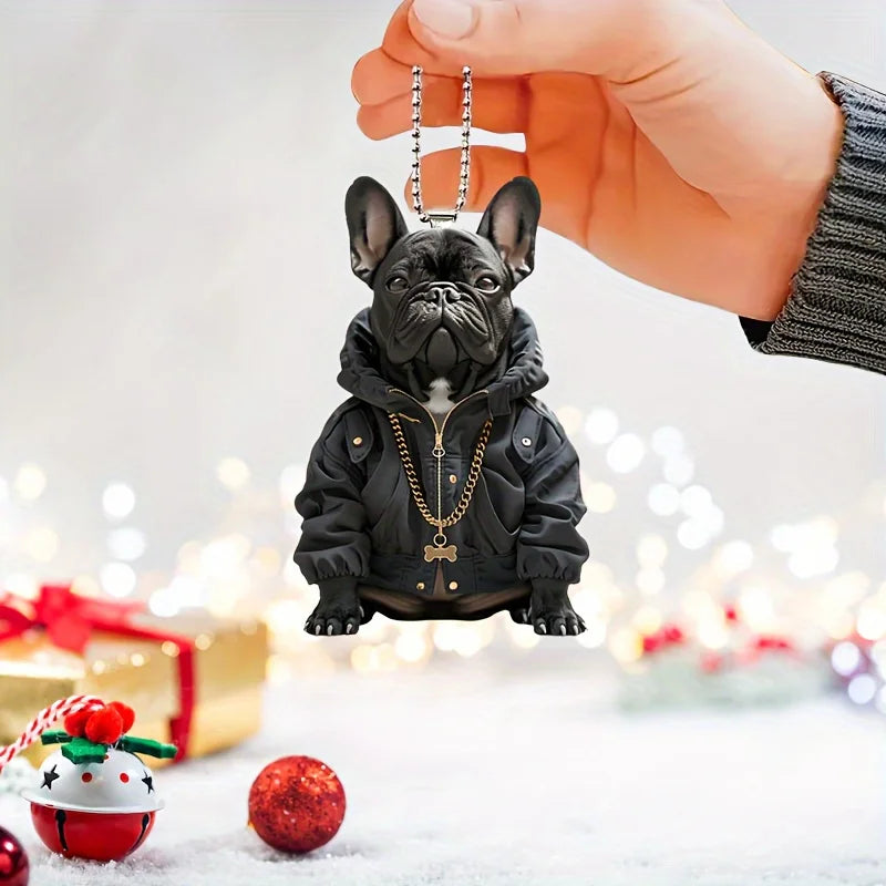 Cool French Bulldog Acrylic Pendant