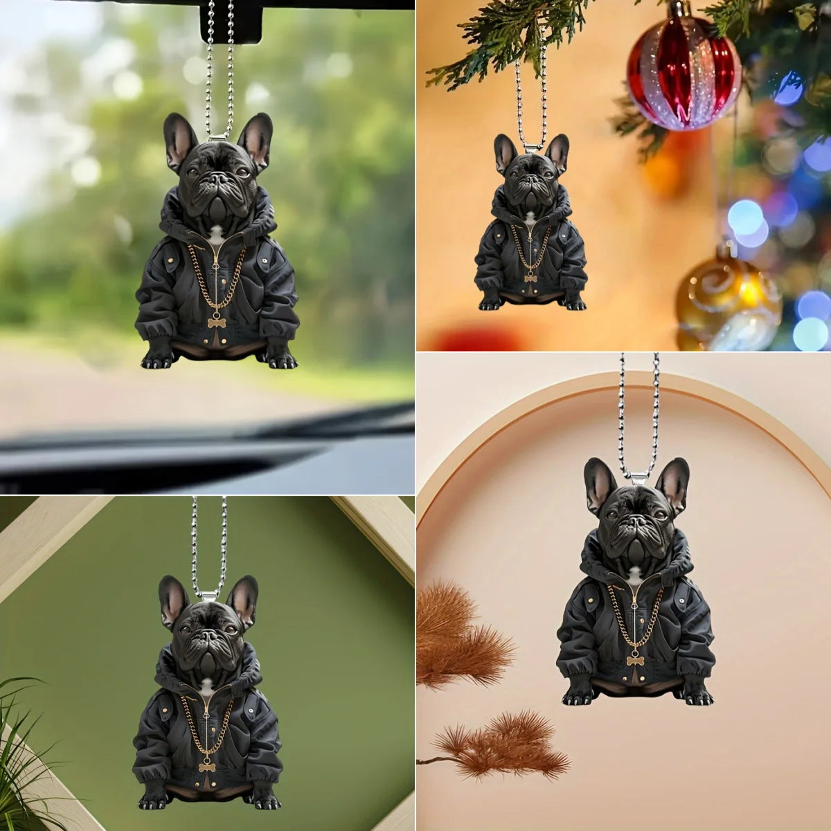 Cool French Bulldog Acrylic Pendant