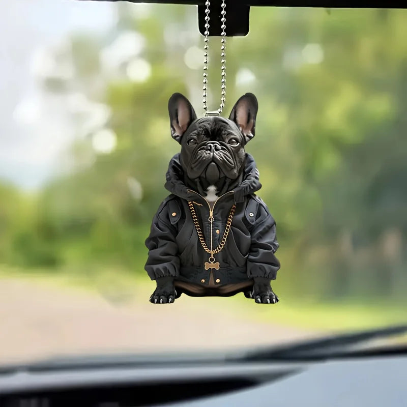 Cool French Bulldog Acrylic Pendant