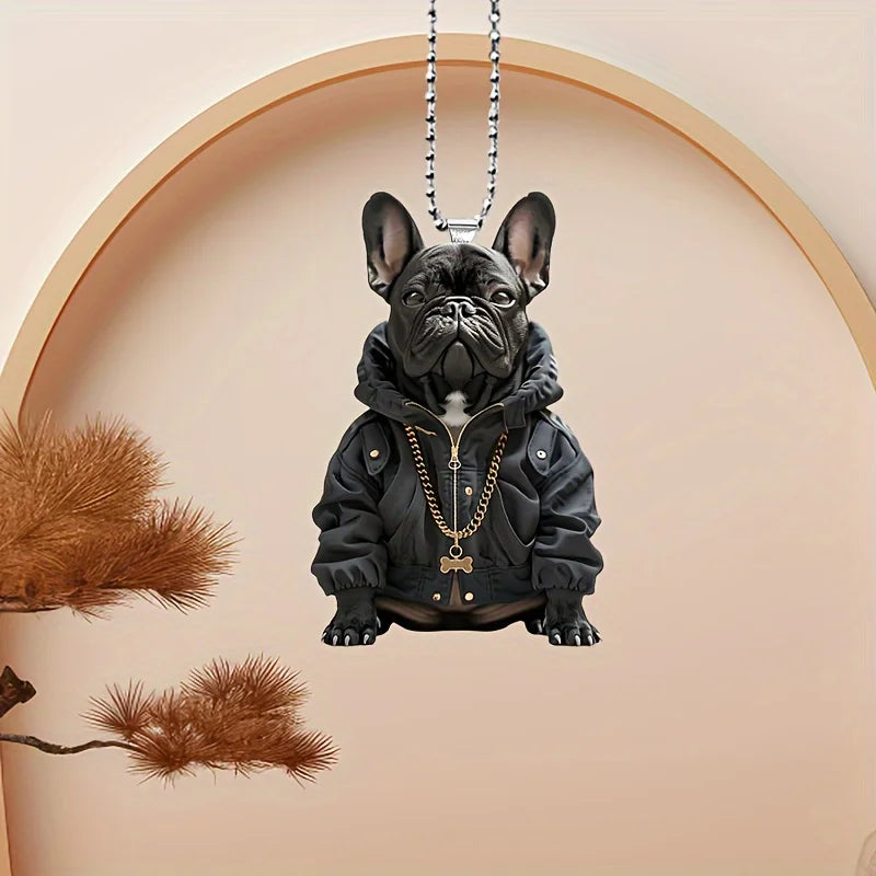 Cool French Bulldog Acrylic Pendant